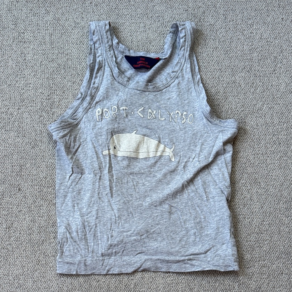 The animals observatory Port Calypso Kids Gray Tank Top